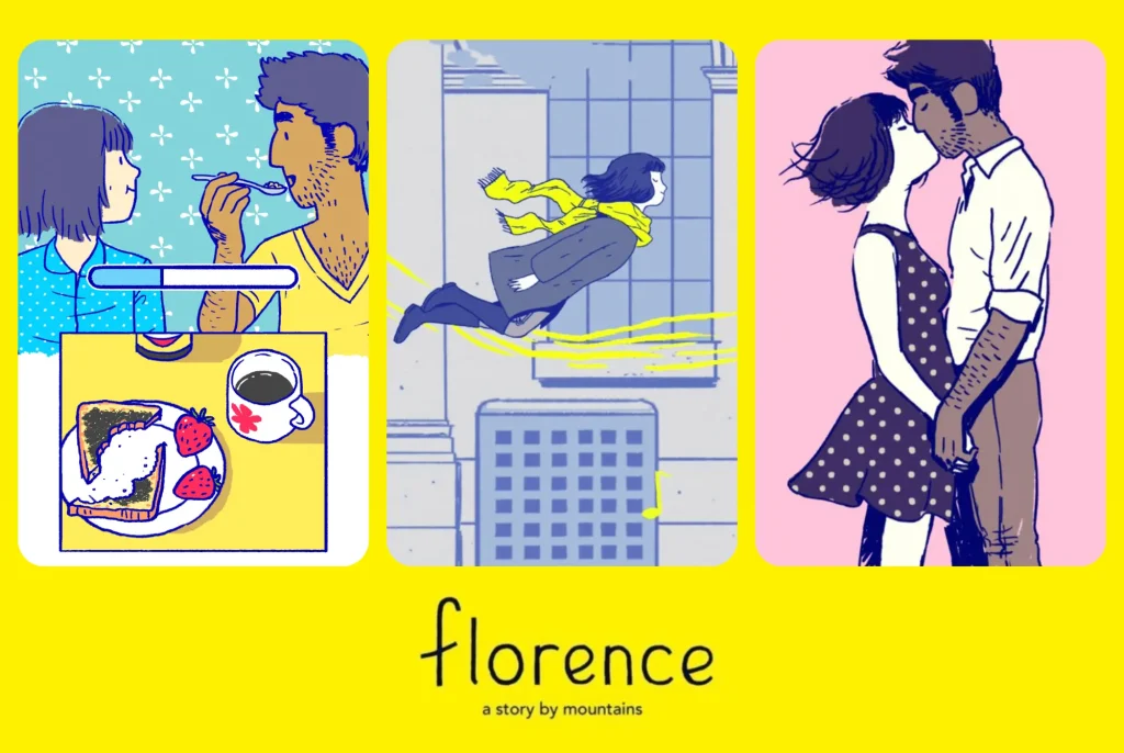 Florence เกม Steam, iOS, Andriod, Nintendo